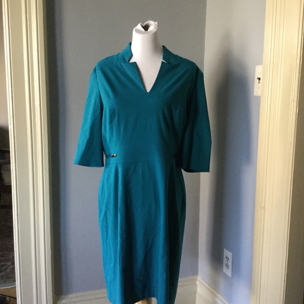 Striking jewel-tone Tahari dress